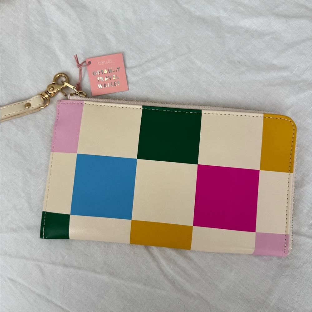 Ban.do Colorful Checkered travel Clutch